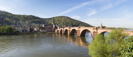 Heidelberg, Germany - April 20, 2015: Karl-Theodor-Brcke, is one of the oldest in Germany, known as early as 1248, on the banks of the river Neckarのeditorial素材