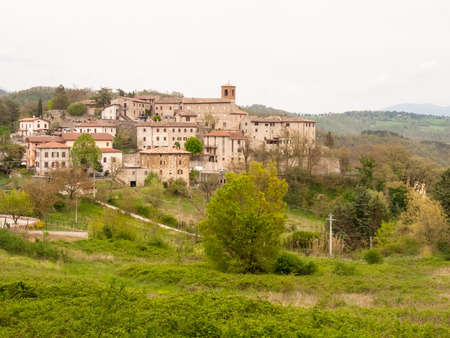 Italy, Apennines Marche romagna. Road Panorama of the country.の写真素材
