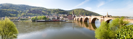 Heidelberg, Germany - April 20, 2015: Karl-Theodor-BrÃÂ¼cke, is one of the oldest in Germany, known as early as 1248, on the banks of the river Neckarのeditorial素材