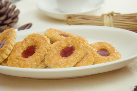 Pastry with fruit fillingの写真素材