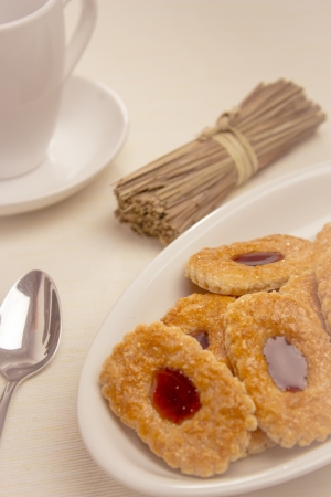 Pastry with fruit fillingの写真素材