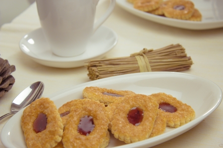 Pastry with fruit fillingの写真素材