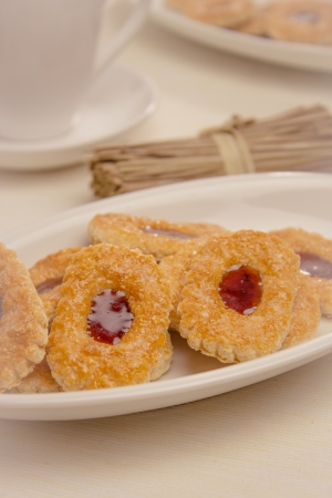 Pastry with fruit fillingの写真素材