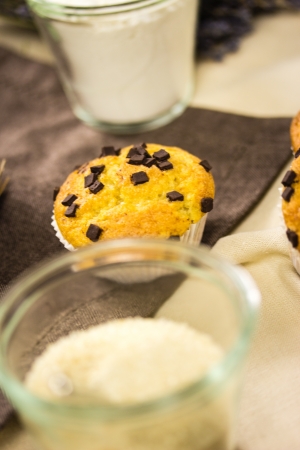 Chocolate muffinsの写真素材