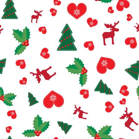 Seamless pattern with Christmas motifsのイラスト素材