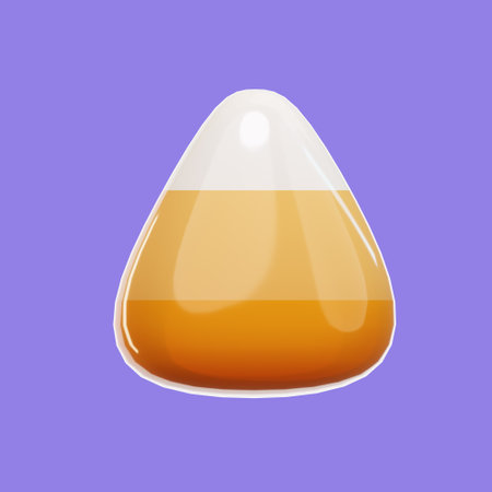 3D rendering of halloween candy icon illustration isolated on purple backgroundの写真素材