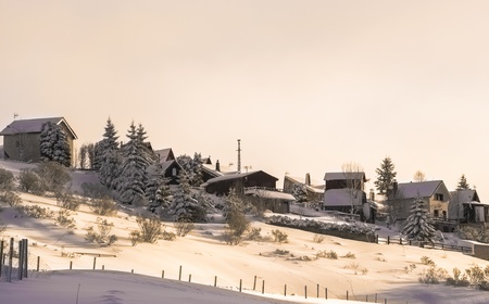 sunrise on the mountainの写真素材