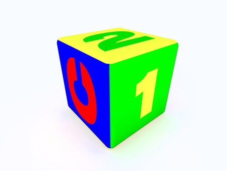 toy block cubes on white isolated