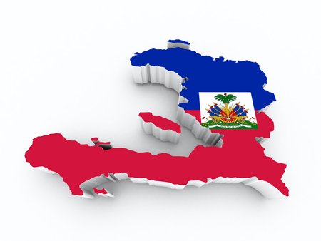 map haiti on white isolatedの写真素材
