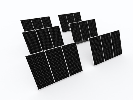 photovoltaic panelsの写真素材