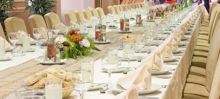 Restaurant, luxury served tableの写真素材