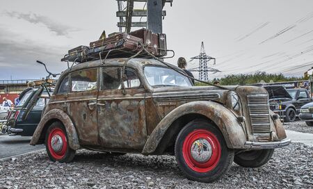St. Petersburg exhibition of cars. retro-car. Soviet auto industry