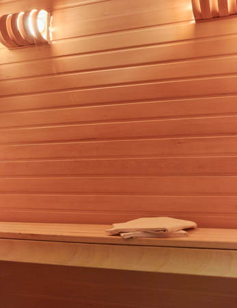 picture of sauna inside. close up. copy space.の写真素材