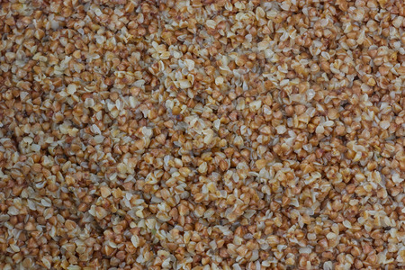 Buckwheat. Background and texture of buckwheat. Boiled buckwheat. buckwheat boiled grits.の写真素材