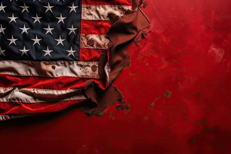 Great for celebrating the Fourth of July, the Day of Remembrance of American Soldiers. the national flag of the USA. the national holiday of America. Generative AIの素材