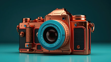 World Photographers Day. Hold the retro camera in your hand on a neutral background. Printing on paper and textiles. Greeting cards for the holiday photos. generative aiの素材