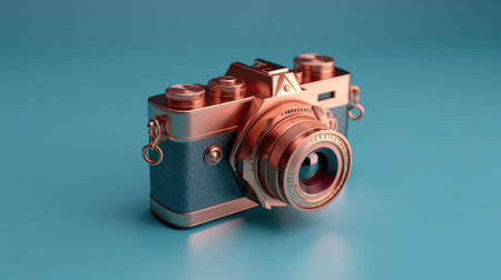 World Photographers Day. Hold the retro camera in your hand on a neutral background. Printing on paper and textiles. Greeting cards for the holiday photos. generative aiの素材