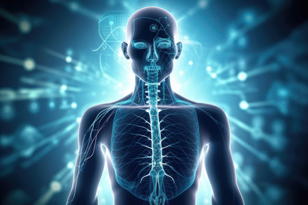 concept of human anatomy and science in medicine. study of the human body.の素材