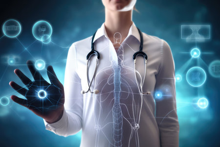concept of human anatomy and science in medicine. study of the human body.の素材
