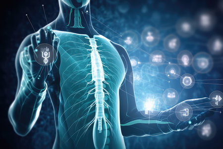 concept of human anatomy and science in medicine. study of the human body.の素材