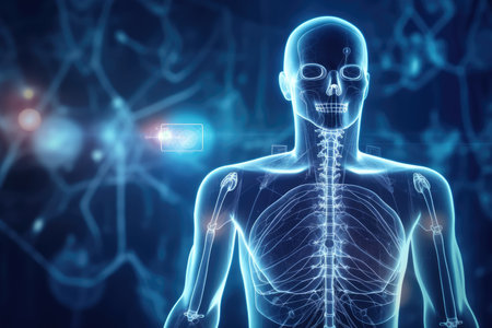 concept of human anatomy and science in medicine. study of the human body.の素材