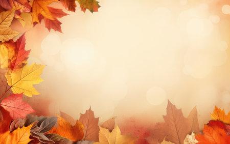 Autumn background with yellow leaves. Colorful autumn foliage. beginning of autumn.の素材