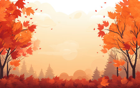 Autumn background with yellow leaves. Colorful autumn foliage. beginning of autumn.の素材