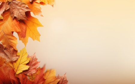 Autumn background with yellow leaves. Colorful autumn foliage. beginning of autumn.の素材