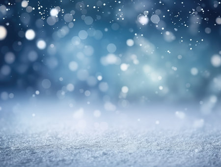 festive blurred bokeh light background, christmas and new year holidays background. blue background.の素材