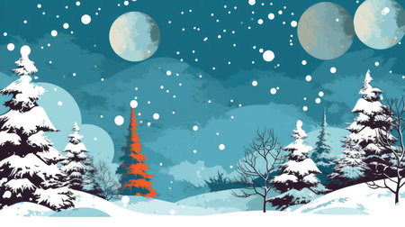 a podium or platform on a pastel background for a cosmetic product layout with an abstract Christmas tree for a holiday or winter season. New Years background for the product.の素材