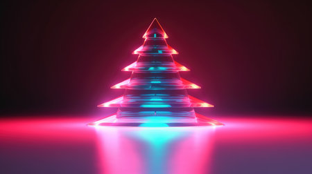 Merry Christmas and Happy New Year festive composition. Christmas background winter nature, holiday design. Abstract Christmas card.の素材