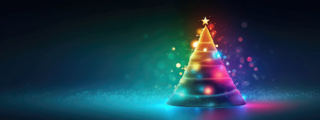 Merry Christmas and Happy New Year festive composition. Christmas background winter nature, holiday design. Abstract Christmas card.の素材
