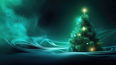 Merry Christmas and Happy New Year festive composition. Christmas background winter nature, holiday design. Abstract Christmas card.の素材