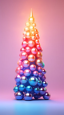 Merry Christmas and Happy New Year festive composition. Christmas background winter nature, holiday design. Abstract Christmas card.の素材