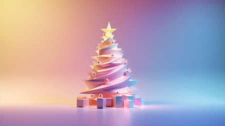 Merry Christmas and Happy New Year festive composition. Christmas background winter nature, holiday design. Abstract Christmas card.の素材