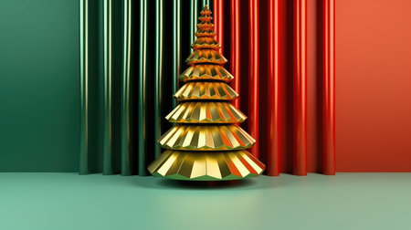 Merry Christmas and Happy New Year festive composition. Christmas background winter nature, holiday design. Abstract Christmas card.の素材