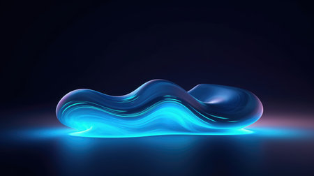 Sound neon wave illustration , neon waves, sound vibrations, neon color. generative aiの素材
