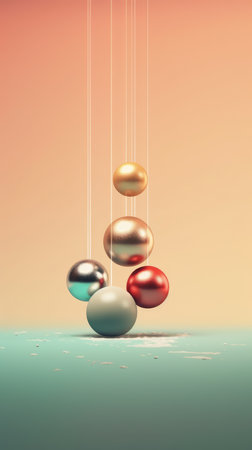 Elegant winter holiday banner with Christmas balls and space for text. New Year card design. Christmasの素材