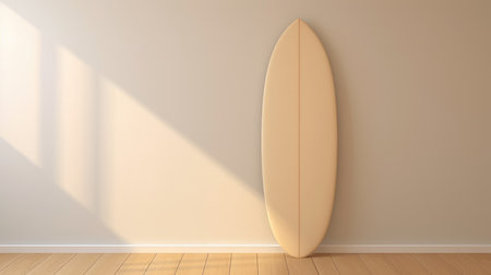 surfboard near the wall. surf advertising. advertising banner for selling surfboards.の素材