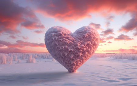 Heartwarming Love in Winter Wonderland. valentines dayの素材