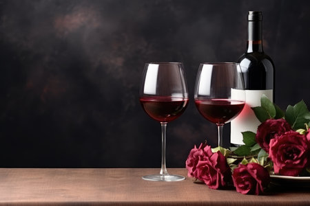 Romantic Dinner for Two: Candlelit Ambiance Enhances the Wines Exquisite Aroma and Flavorの素材