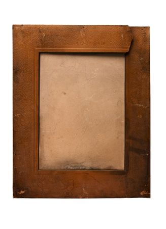 Antique paper frame isolatedの写真素材