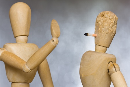 Could you please not smoke in hereの写真素材