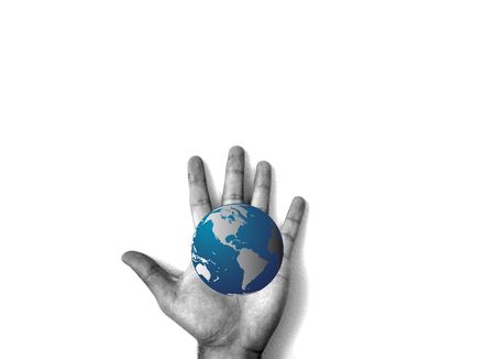 Globe In Handの写真素材