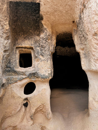 Deserted ancient structures and sand caves.の写真素材
