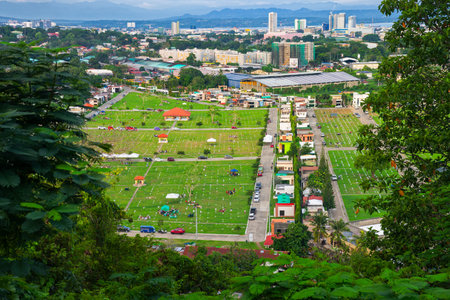 Panoramic view of the city.の写真素材