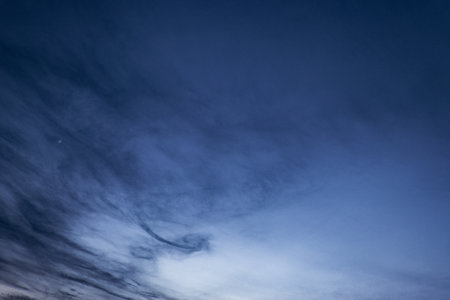 Evening sky with a cloud hazeの写真素材