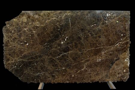 Big slab natural brown marble called Emperador Dark.の写真素材