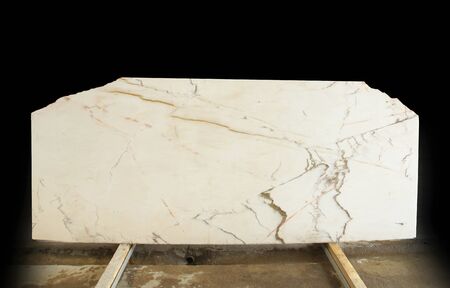 Large slab natural stone marble of white and pink color with veins called Bianco Rosa Portugalo.の写真素材