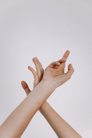Ballerina's hands during sensual danceの写真素材
